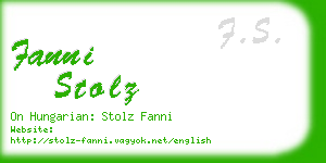 fanni stolz business card